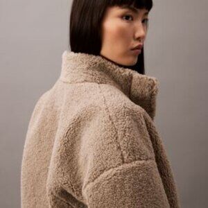 Calvin Klein Teddy Fleece Half-Zip Pullover